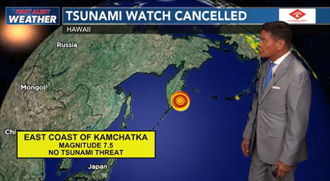 Gempa Dahsyat Landa Hawaii 7,5 SR, Pemicunya Gempa di Lepas Pantai Kamchatka Rusia 7,3 SR